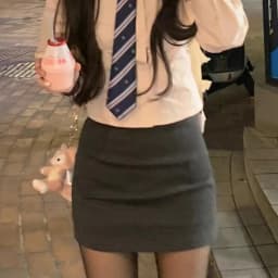 Spring 2023 High Waist Slim Fit Grey  Skirt Sexy College Style JK Pure Desire plus Size Women's Fashion Short Skirts