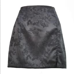 Women Party Dance Stage Wear Pink Sexy Satin Skirt Fashion Mini Floral Print Skirts Woman Party Dance Stage Clothes Summer