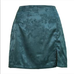 Women Party Dance Stage Wear Pink Sexy Satin Skirt Fashion Mini Floral Print Skirts Woman Party Dance Stage Clothes Summer
