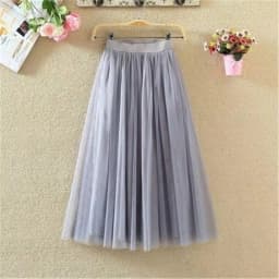 Korean Fashion New Spring Summer Vintage Tulle Skirt Women Elastic High Waist Mesh Skirts Female Dress Long Pleated Tutu Skirt