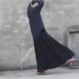 Johnature 2025 Women New Cotton Linen Elastice Waist Floor Length Autumn Pleated Solid Button Casual Long Skirts