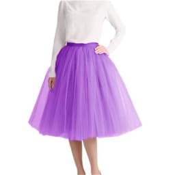 Women Vintage Tulle Tutu Skirts Korean Fashion A-Line Skirt Elastic Waist Faldas Ballet Dancewear Party Costume Ball Gown