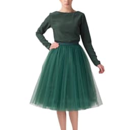 Women Vintage Tulle Tutu Skirts Korean Fashion A-Line Skirt Elastic Waist Faldas Ballet Dancewear Party Costume Ball Gown