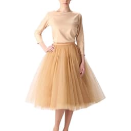 Women Vintage Tulle Tutu Skirts Korean Fashion A-Line Skirt Elastic Waist Faldas Ballet Dancewear Party Costume Ball Gown