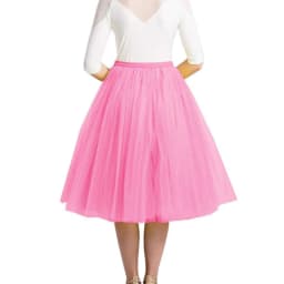 Women Vintage Tulle Tutu Skirts Korean Fashion A-Line Skirt Elastic Waist Faldas Ballet Dancewear Party Costume Ball Gown