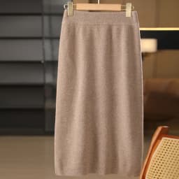 Women Wool Skirt Autumn Winter Chic Half Skirt Bag Skirt High Waist Grace Style Office Lady 100% Merino Wool Knitwear Skirts