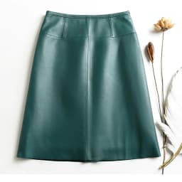Stylish Women Genuine Leather Skirt Female Slit Pockets Sewing High Waist Jupe Mujer A-line Mid-Length Wine Red/Blue Chic Faldas