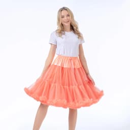 55CM Knee Length Women's Soft Puffy Tulle Petticoats Lolita Ballet Dance Pettiskirts Costume Christmas Halloween Tutu Skirts