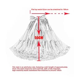 55CM Knee Length Women's Soft Puffy Tulle Petticoats Lolita Ballet Dance Pettiskirts Costume Christmas Halloween Tutu Skirts