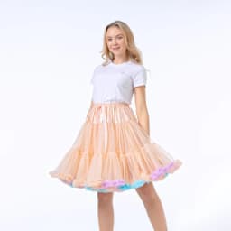 55CM Knee Length Women's Soft Puffy Tulle Petticoats Lolita Ballet Dance Pettiskirts Costume Christmas Halloween Tutu Skirts