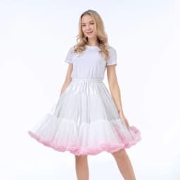 55CM Knee Length Women's Soft Puffy Tulle Petticoats Lolita Ballet Dance Pettiskirts Costume Christmas Halloween Tutu Skirts
