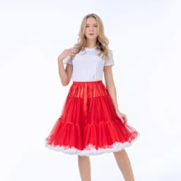 55CM Knee Length Women's Soft Puffy Tulle Petticoats Lolita Ballet Dance Pettiskirts Costume Christmas Halloween Tutu Skirts