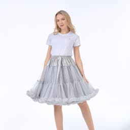 55CM Knee Length Women's Soft Puffy Tulle Petticoats Lolita Ballet Dance Pettiskirts Costume Christmas Halloween Tutu Skirts