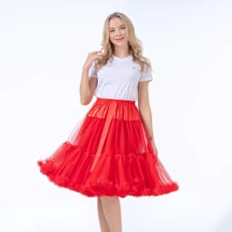 55CM Knee Length Women's Soft Puffy Tulle Petticoats Lolita Ballet Dance Pettiskirts Costume Christmas Halloween Tutu Skirts