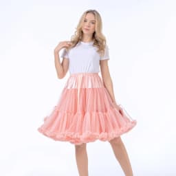 55CM Knee Length Women's Soft Puffy Tulle Petticoats Lolita Ballet Dance Pettiskirts Costume Christmas Halloween Tutu Skirts