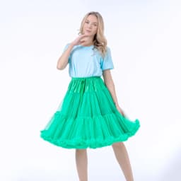 55CM Knee Length Women's Soft Puffy Tulle Petticoats Lolita Ballet Dance Pettiskirts Costume Christmas Halloween Tutu Skirts