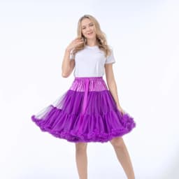 55CM Knee Length Women's Soft Puffy Tulle Petticoats Lolita Ballet Dance Pettiskirts Costume Christmas Halloween Tutu Skirts