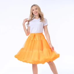 55CM Knee Length Women's Soft Puffy Tulle Petticoats Lolita Ballet Dance Pettiskirts Costume Christmas Halloween Tutu Skirts