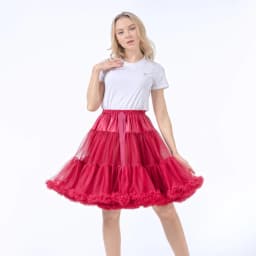 55CM Knee Length Women's Soft Puffy Tulle Petticoats Lolita Ballet Dance Pettiskirts Costume Christmas Halloween Tutu Skirts