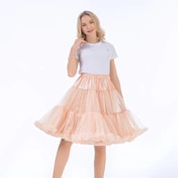55CM Knee Length Women's Soft Puffy Tulle Petticoats Lolita Ballet Dance Pettiskirts Costume Christmas Halloween Tutu Skirts