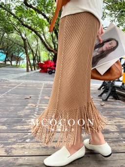 Miyake Pleated 2025 Summer New Girls' Skirt Is Fashionable And Versatile, A High-waisted Diamond-patterned Tassel Skirt