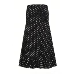 hirigin Polka Dot Floor-length Chiffon Skirt French Style Ruffled Mesh A-line Skirts Elegant Maxi Bottoms High Waist Streetwear