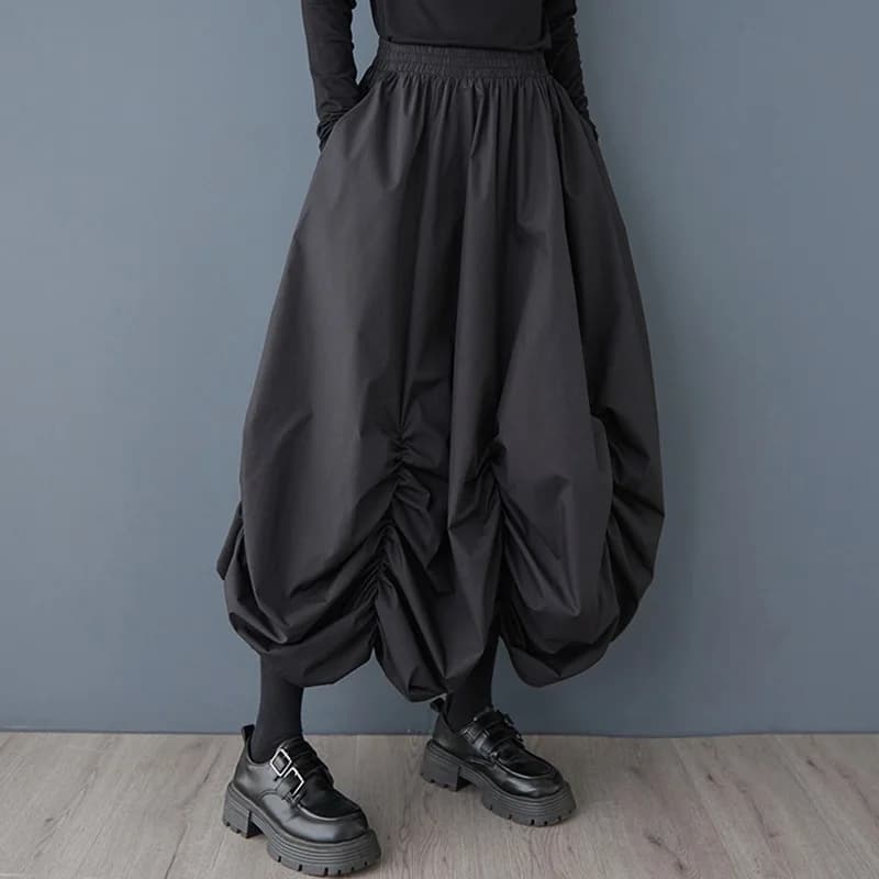 cotton plus size vintage high waist spring summer autumn casual loose long for woman skirts womens 2026 skirt
