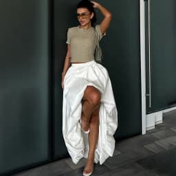 TARUXY Irregular Flower Buds Skirt Women Spring Summer Street Fashion Pure Cotton Midi Skirt Without Belt Female Commuting Skirt