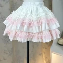 Y2k Gothic Elastic Waist Cross Short Skirt Women Sweet Hot Girl Chic High Waist Ruffle Skirts Female Design Retro Cake Skirt New