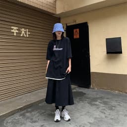 Japanese Style Workwear A-Line Midi Skirt for Women plus Size Student Chic Black Simple Cotton High Waist Skirt Trendy