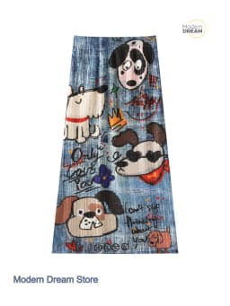 Japanese Miyake printed temperament pleated skirt female summer new fashion high waist slim elastic versatile pleated skirt.