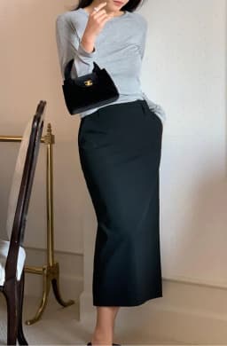 Elegant Women Pencil Skirts 2025 Spring Summer Office Ladies Pockets Casual High Waist Midi Suits Skirt L978C