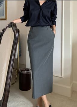 Elegant Women Pencil Skirts 2025 Spring Summer Office Ladies Pockets Casual High Waist Midi Suits Skirt L978C