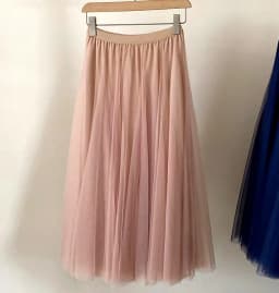 A-Line Midi Skirt High Waist Gathered Tulle Dance Skirt Women's Fairy Skirt Large Flounce Long Skirt Versatile Midi Skirt