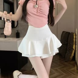 Woman Skirt Short White Skirts for Women High Waist Gyaru Korean Fashion Chic and Elegant Premium Quality Stylish Style