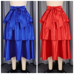 Elegant Women Shiny Satin A Line Cake Skirt High Waist Tierred Ruffles Christmas Party Birthday Wedding Guest Event Occasion New