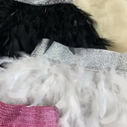SINGREINY Senior Birthday Party Skirt High Quality Elastic Waist Mini Skirt Fairy Style Sweet Feather Splicing Ball Gown Skirt