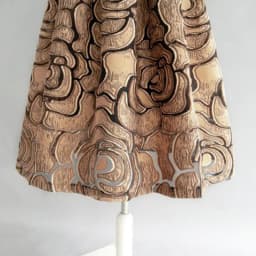 Khaki Geometric Vintage High Waist Ball Gown A-line Loose Women's Skirt Knee-Length Long Skirts For Women Clothing Fashion