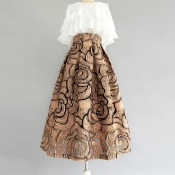 Khaki Geometric Vintage High Waist Ball Gown A-line Loose Women's Skirt Knee-Length Long Skirts For Women Clothing Fashion