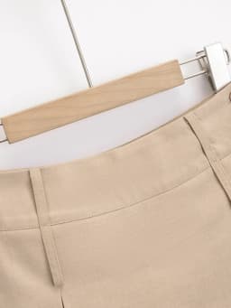 High Waist ort Pants Splice Skirt Women's Retro Two-Way Wear Pleated Skirt Double Hole Slit f Body Skirt