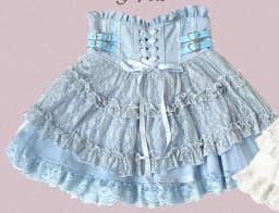 Japanese Mines Style Sweet Cute Lace Splicing Lace-up Heart PU Buckle High Waist Slim A-line Versatile Lolita Short Skirts Women