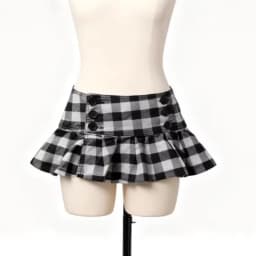 New Euramerican Low Waist Sweet Cool Girl Skirts Y2k Aesthetic Constrast Color Plaid Pleated Jupe Harajuku Buttons Design Skirts