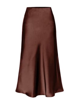Green Satin Midi Skirts For Women Summer Elastic High Waist A Line Slit Skirt Midi Satin Silk Women Skirt With Slit Summer 2024