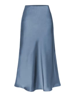 Green Satin Midi Skirts For Women Summer Elastic High Waist A Line Slit Skirt Midi Satin Silk Women Skirt With Slit Summer 2024