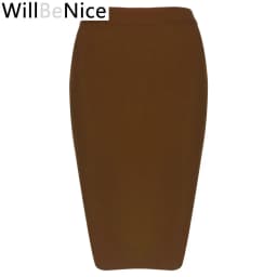 Willbenice Sexy Office Bandage Skirts Nude Purple White Bodycon Slim Womens Knee Length Hot Pink Fuchia Black Pencil Maxi Skirts