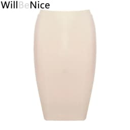 Willbenice Sexy Office Bandage Skirts Nude Purple White Bodycon Slim Womens Knee Length Hot Pink Fuchia Black Pencil Maxi Skirts