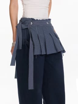 Y2k Harajuku Vintage Skirts Plaid Pleated Bandage Irregular All Match Mini Skirt American Streetwear Punk Gothic Women Clothing