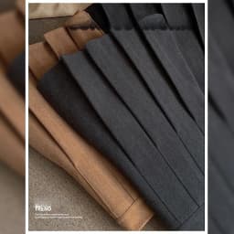 High Waist A-Line Skirt Women's Autumn Winter Thickened Woolen Pleated Skirt Black Slimming plus Size Skirt