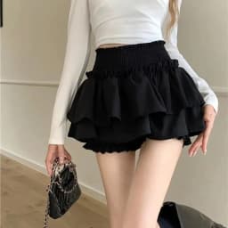 Mini Skirt Cute Sexy Balletcore Elastic High Waist Ball Gown Ruffle Patchwork Lolita Skirt Short Korean Sweet Y2K Women Clothing