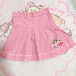 Pink Sweet Japanese Lolita Style Pleated Skirt Women Korean Kawaii Cartoon Embroidery Short Skirts Female Cute Cake Mini Skirts